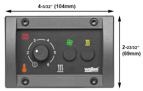 Wallas GB Marine Heater Panel Dimensions